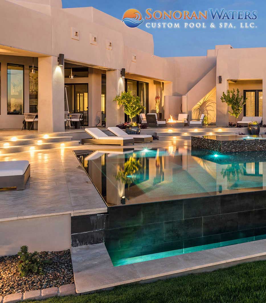 Luxury custom pool built by Sonoran Waters in Scottsdale, Arizona